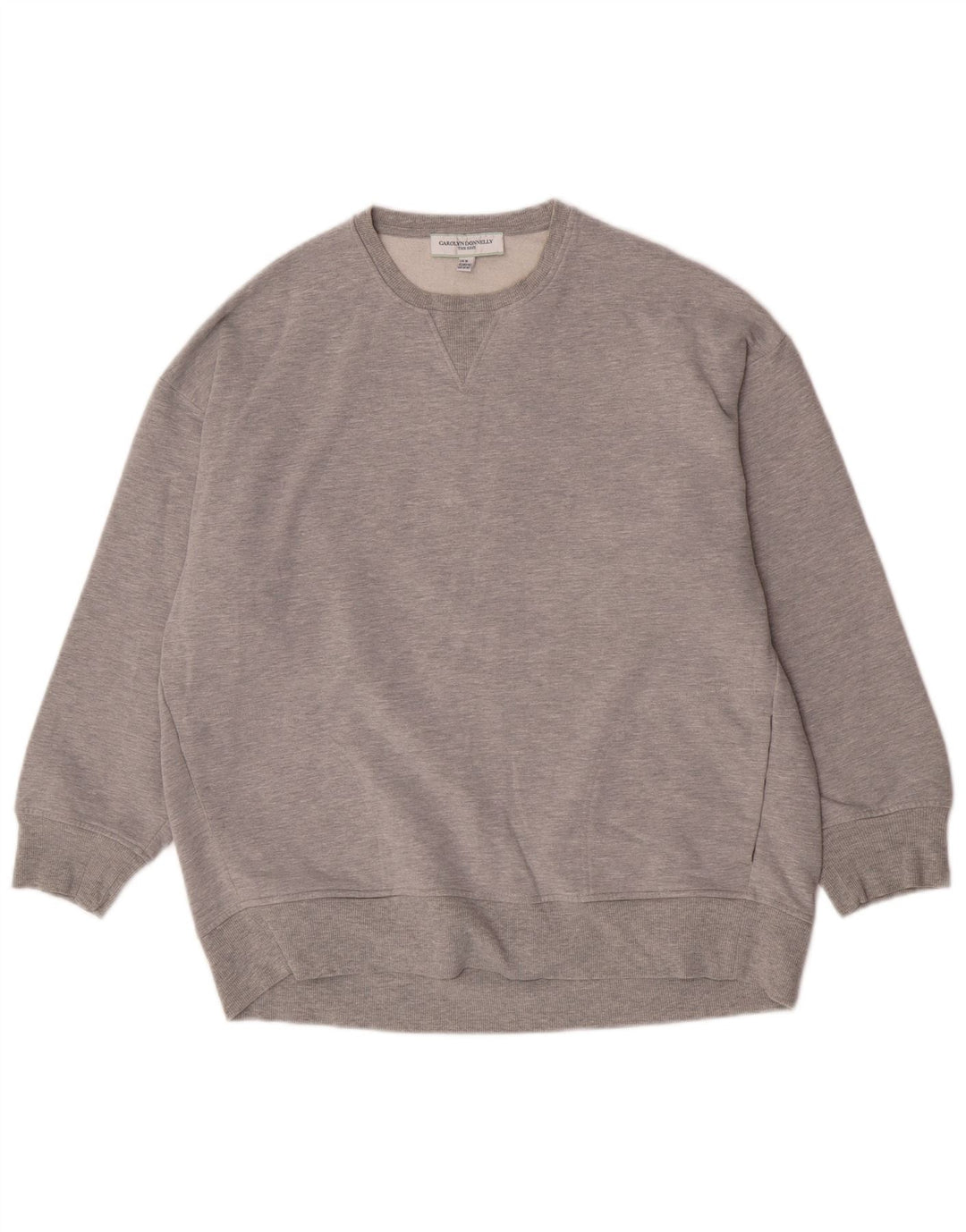 Carolyn Donnelly Übergroßer Damen-Sweatshirt-Pullover UK 14 Mittelgrau
