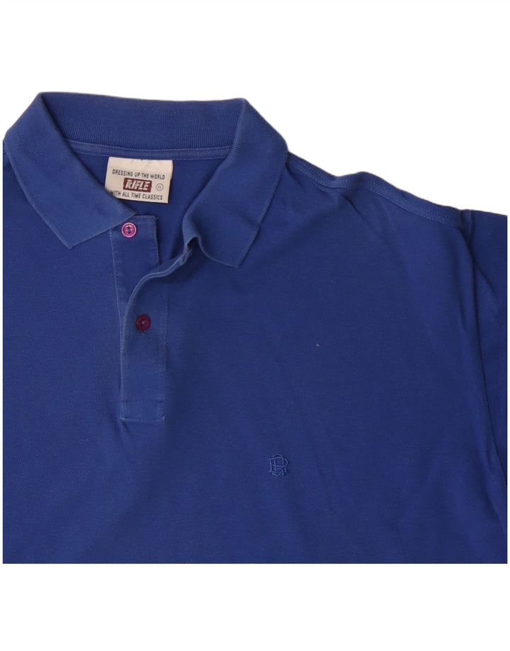 RIFLE Herren Poloshirt XL Blau Baumwolle