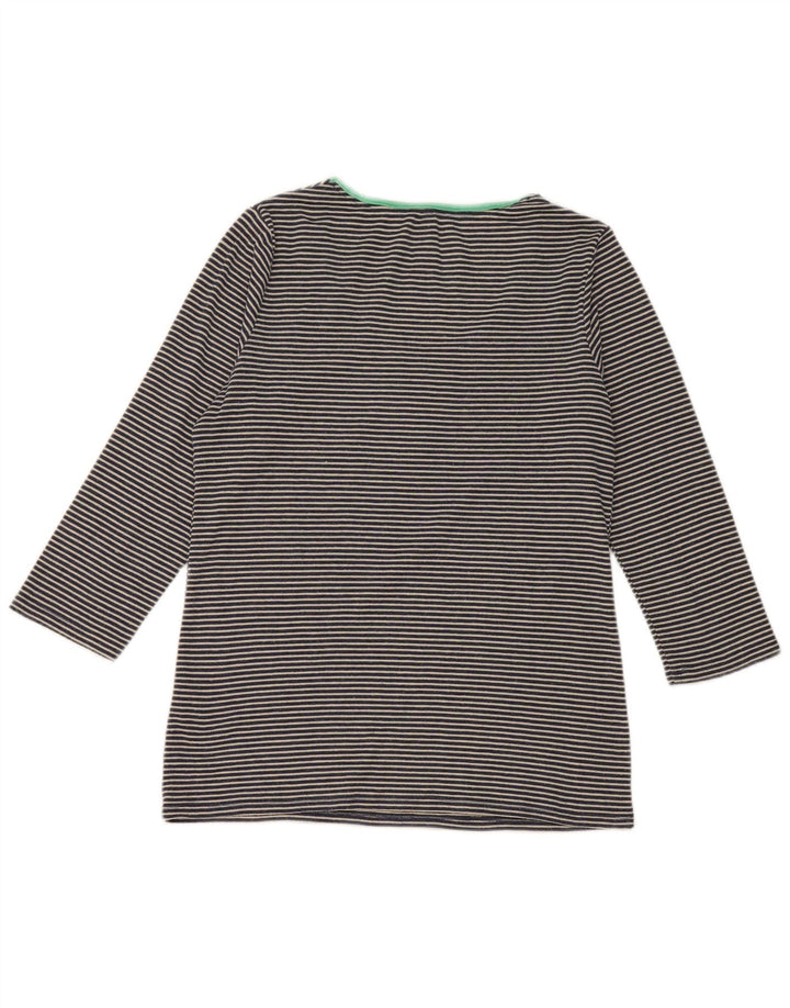 Marks & Spencer Damen-Top, 3/4-Ärmel, UK-Größe 44, mittelgroß, marineblau, Nadelstreifen