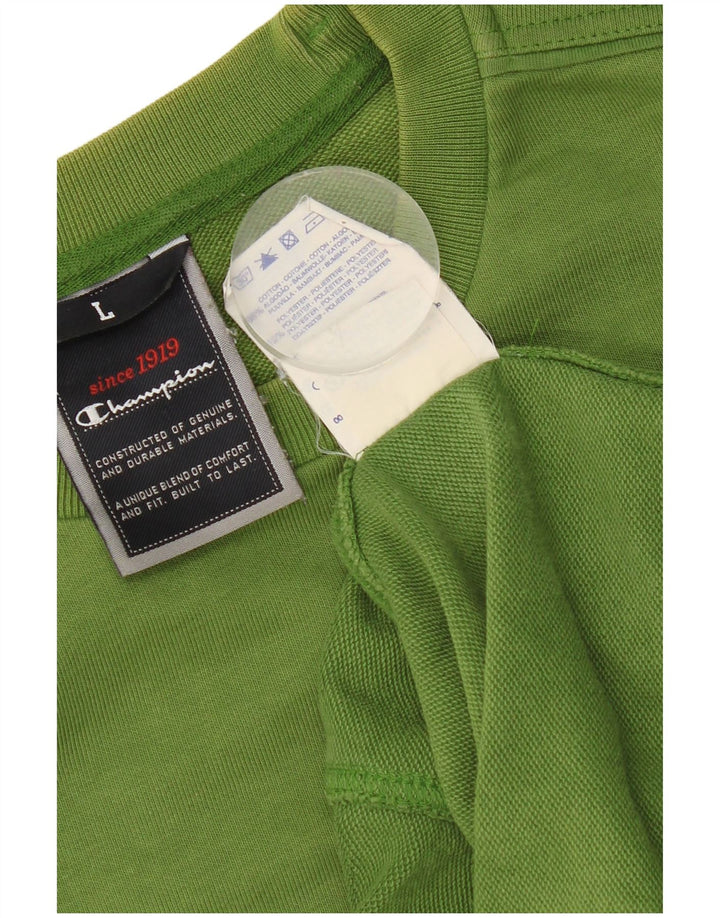 Champion Herren-Sweatshirt mit Grafik, groß, grüne Baumwolle