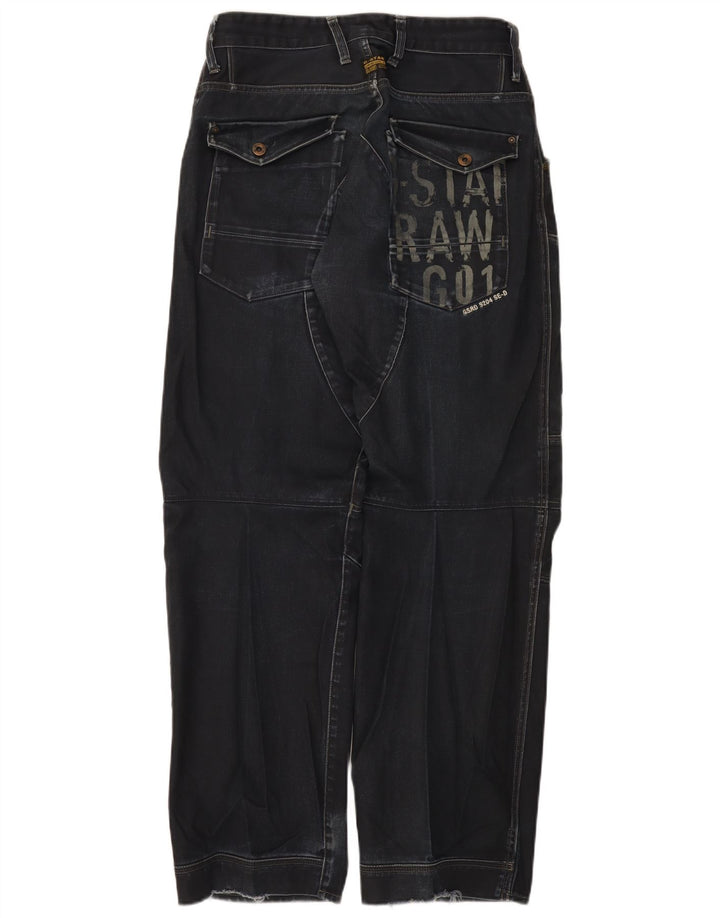 G-Star Herren 3301 Graphic Cargo Jeans W30 L33 Schwarze Baumwolle