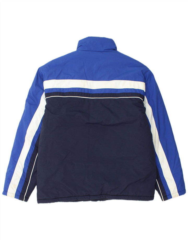 FILA Herren Wattierte Jacke UK 36 Small Marineblau Colourblock Polyamid