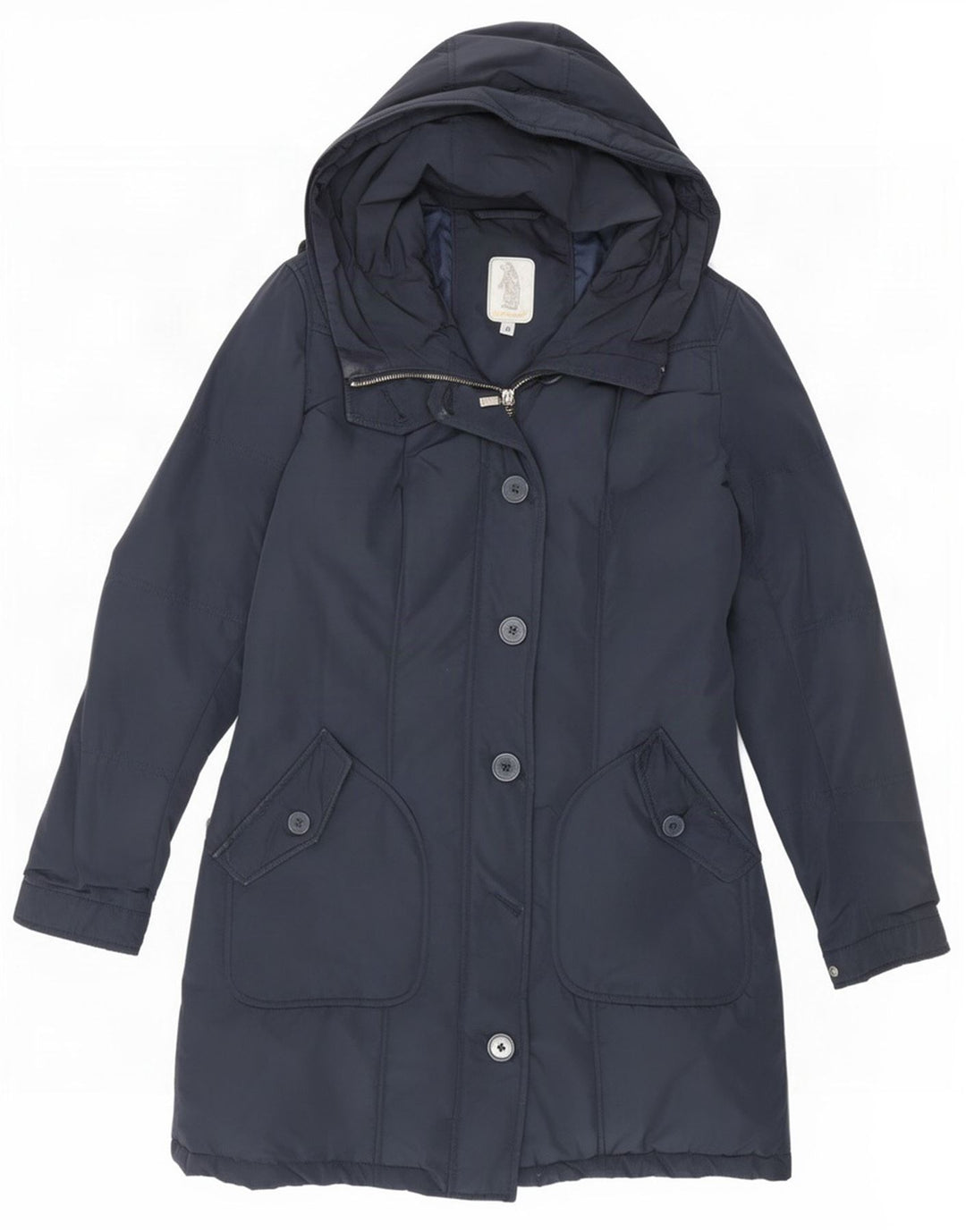 Refrigue Damen-Parka mit Kapuze, UK 38, mittelmarineblau, Polyester