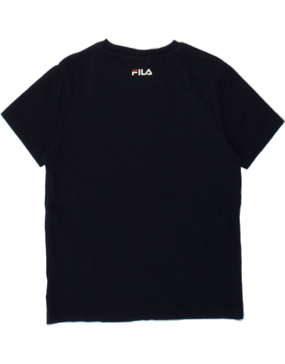 FILA Boys Graphic T-Shirt Top 7-8 Years Navy Blue Vintage Fila and Second-Hand Fila from Messina Hembry 