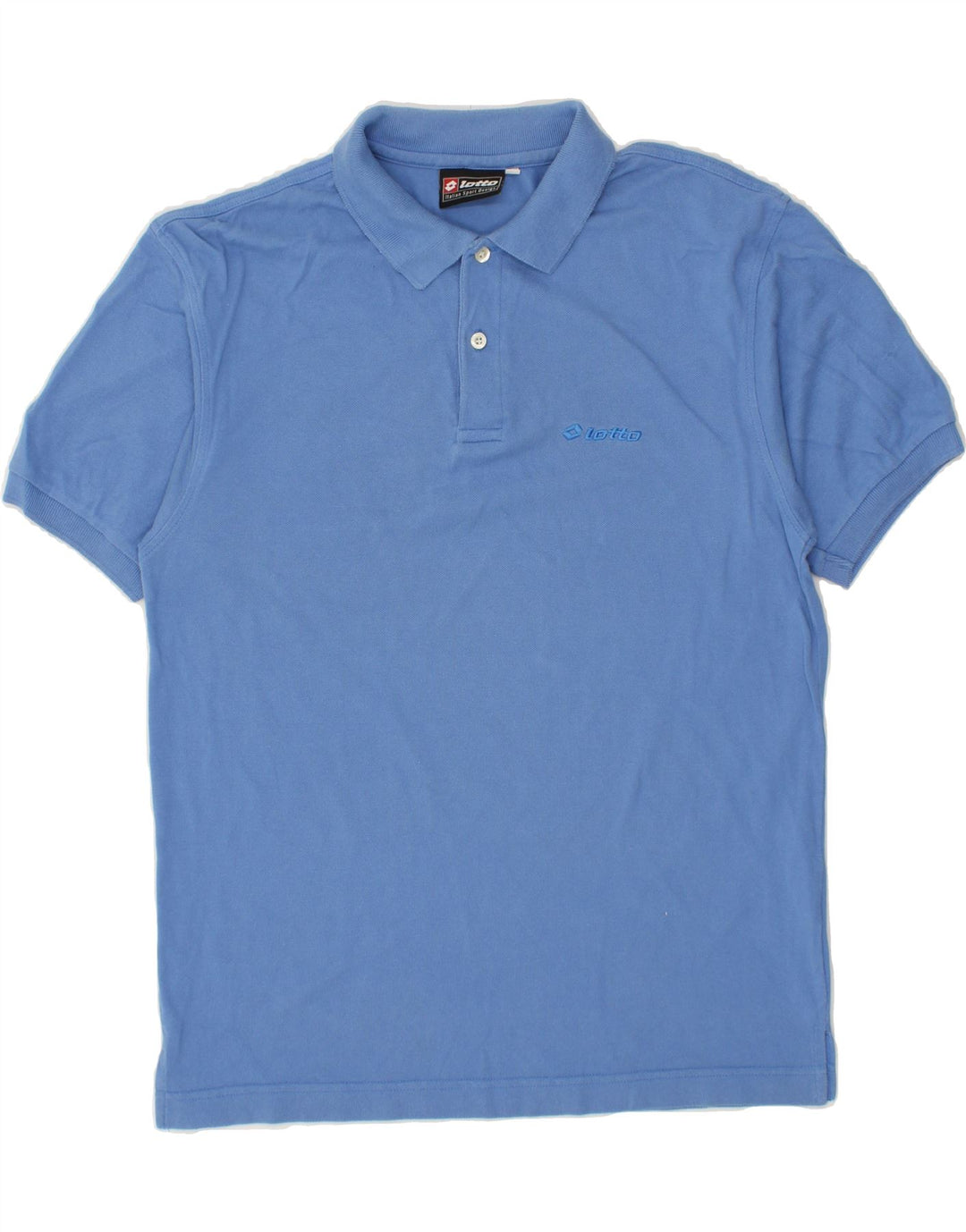 LOTTO Mens Polo Shirt Medium Blue Cotton Vintage Lotto and Second-Hand Lotto from Messina Hembry 