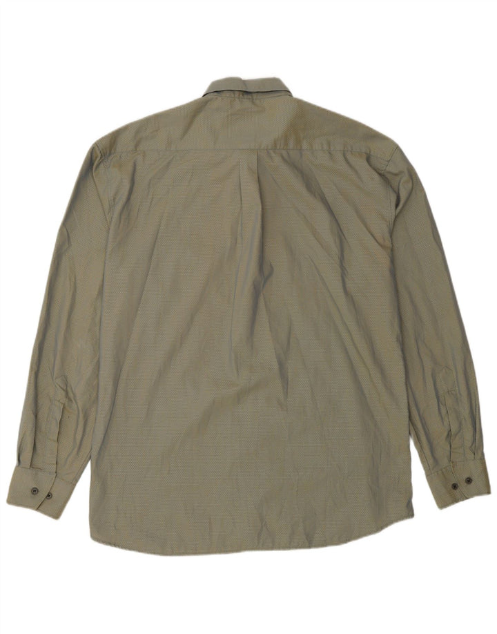 CLUB D'AMINGO Herrenhemd Größe 39/40 Mittelgrün gefleckt