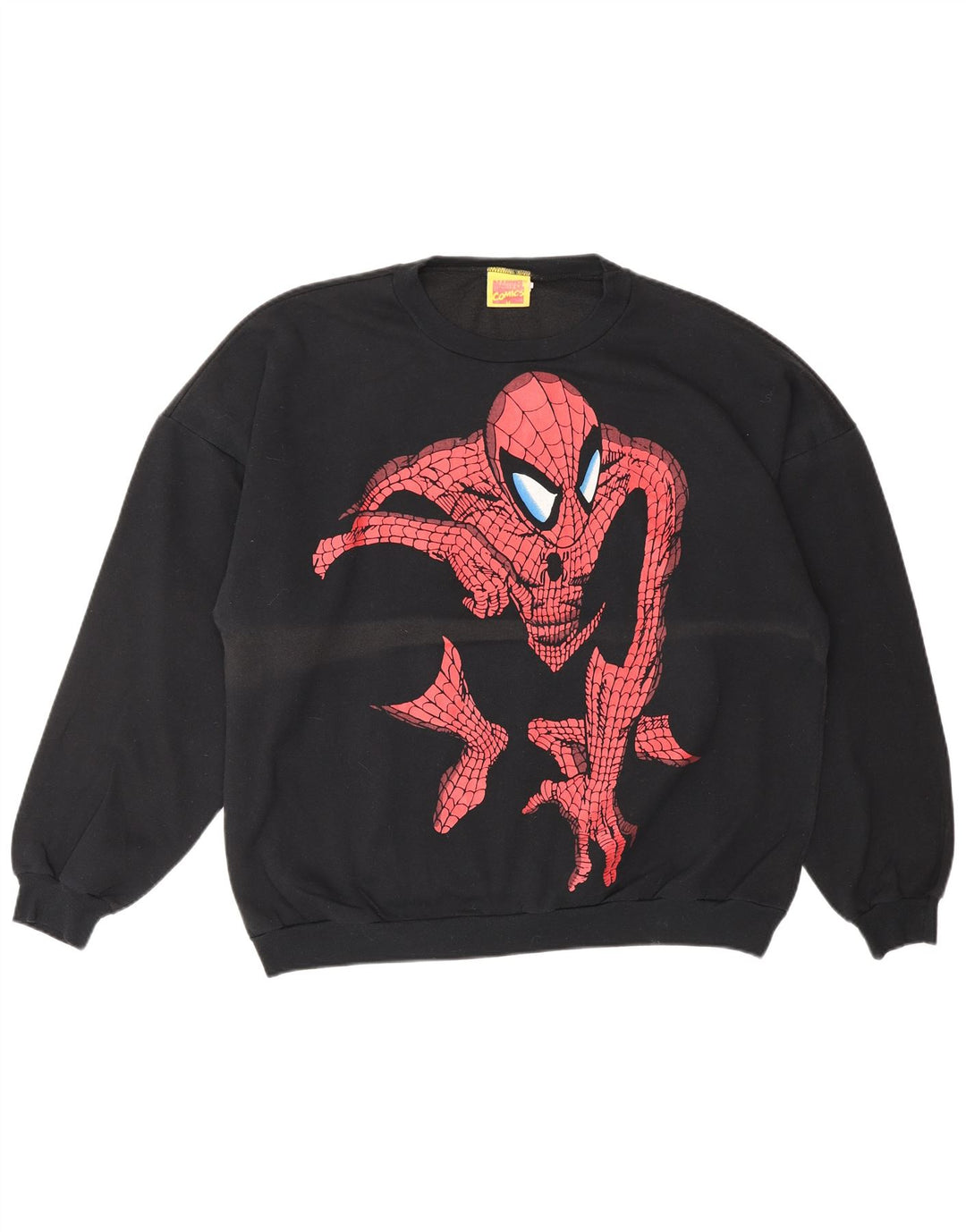 MARVEL COMICS 1994 Mens Spider-Man Sweatshirt Jumper XL Black Comics