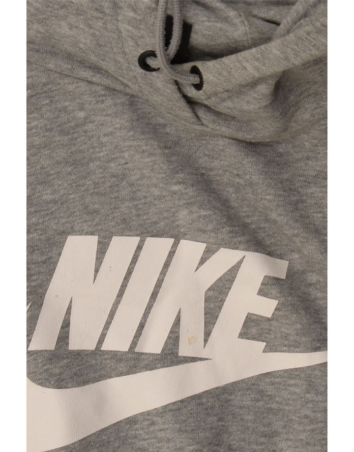 NIKE Herren-Kapuzenpullover mit Grafik, mittelgrau gesprenkelte Baumwolle