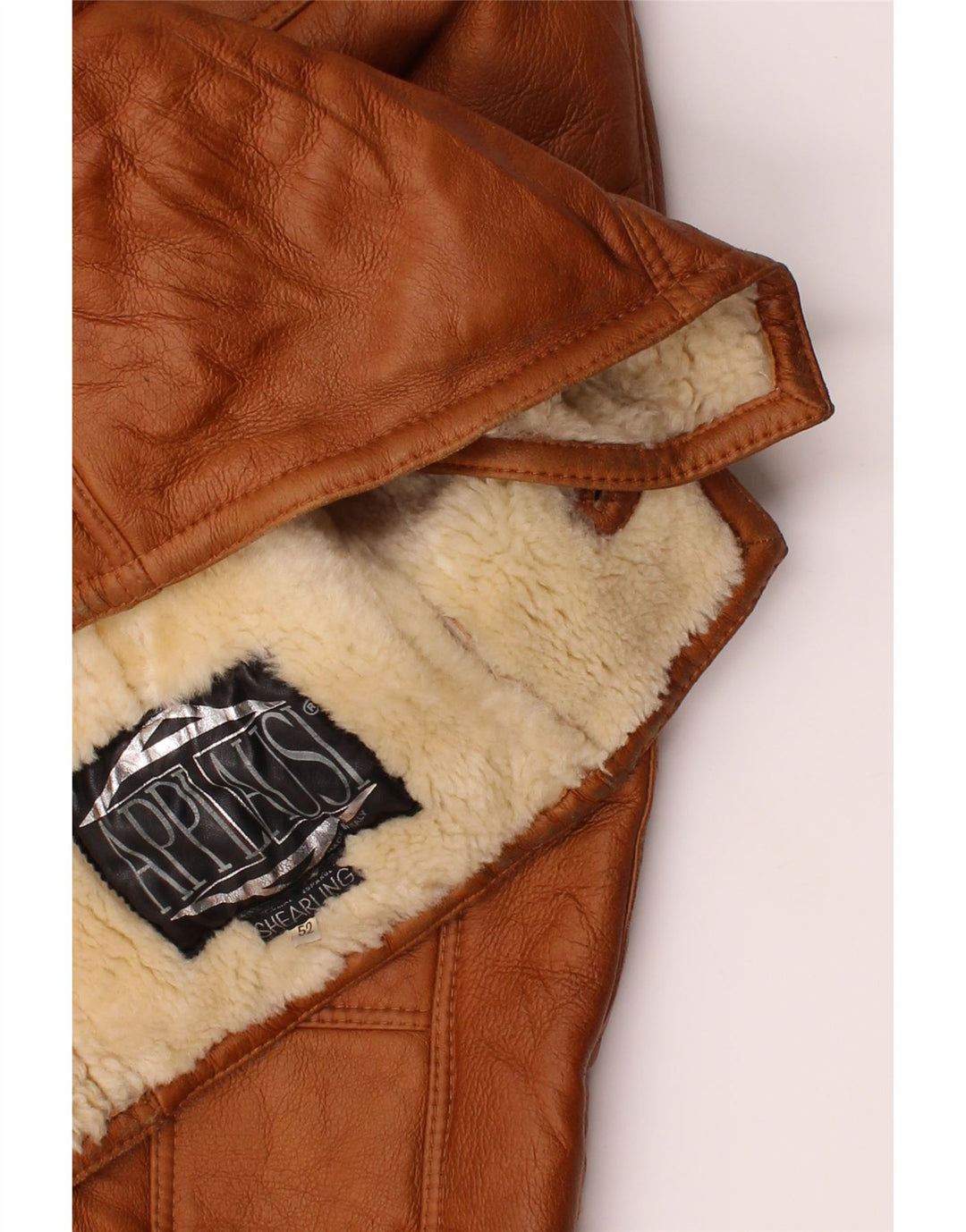 VINTAGE Herren Lammfelljacke IT 52 XL Braun