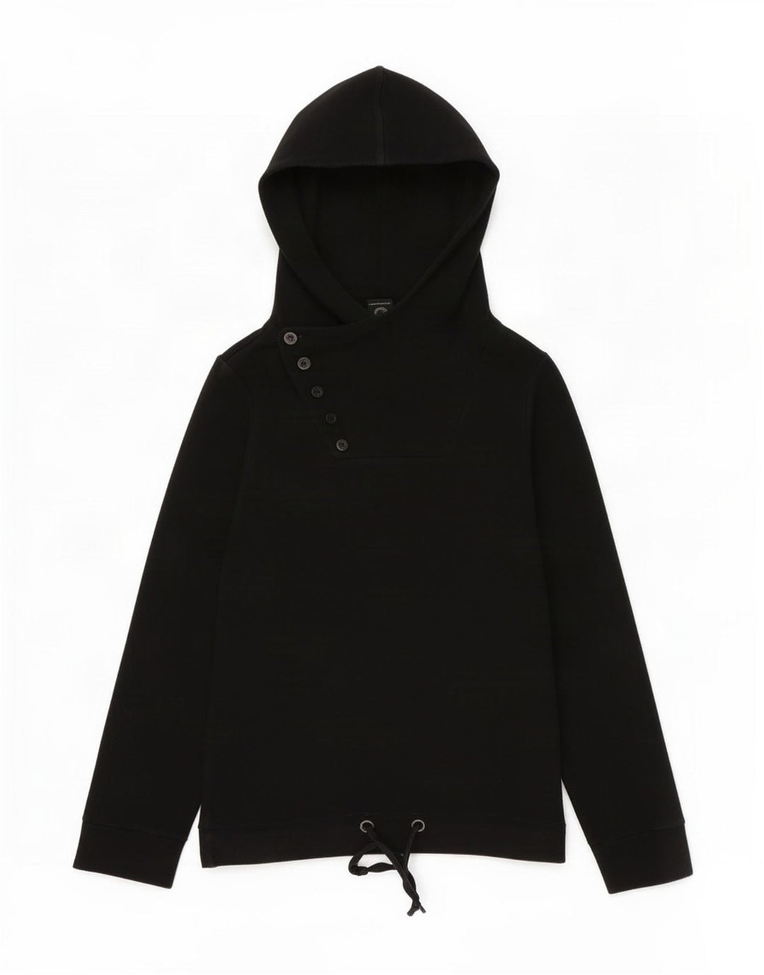 Bench Damen Kapuzenpullover mit grafischem Knopfkragen, UK 14, mittelschwarz