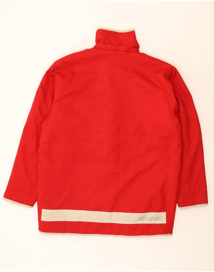 Rip Curl Herren-Windbreaker-Jacke, UK 40, großes rotes Colourblock-Polyester