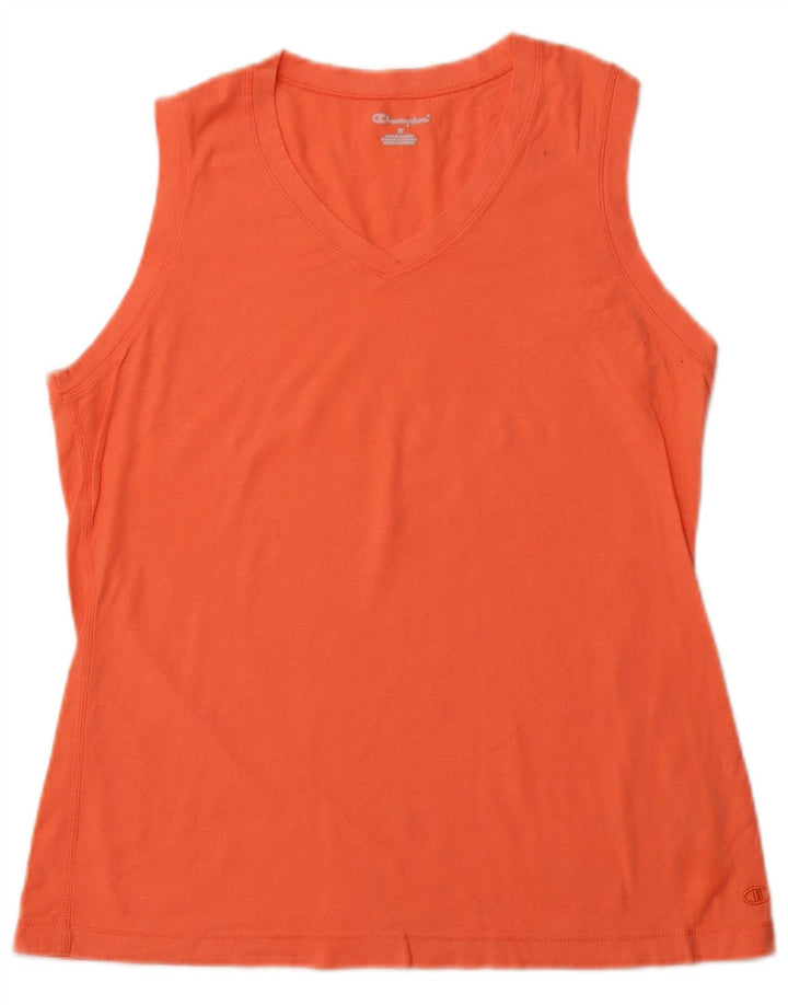 CHAMPION Damen Weste Top UK 14 Mittelorange Baumwolle
