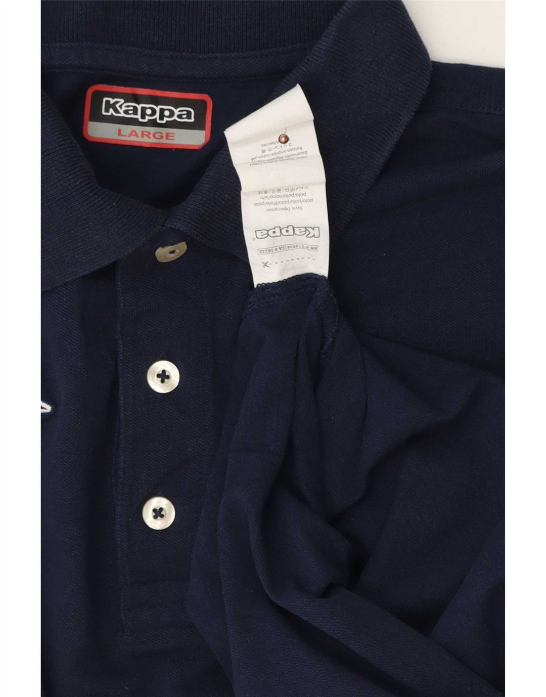 Kappa Herren-Poloshirt, große marineblaue Baumwolle