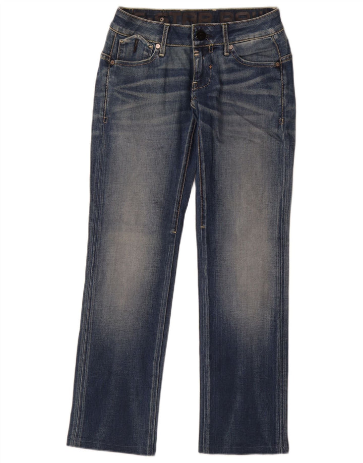 G-Star Damen Straight Jeans W24 L28 Blaue Baumwolle