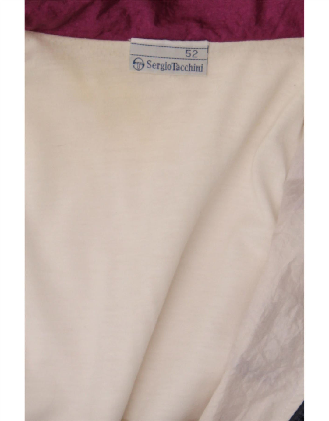 Sergio Tacchini Herren-Trainingsanzug-Oberteil, Jacke, Größe 52, groß, marineblau, geometrisch