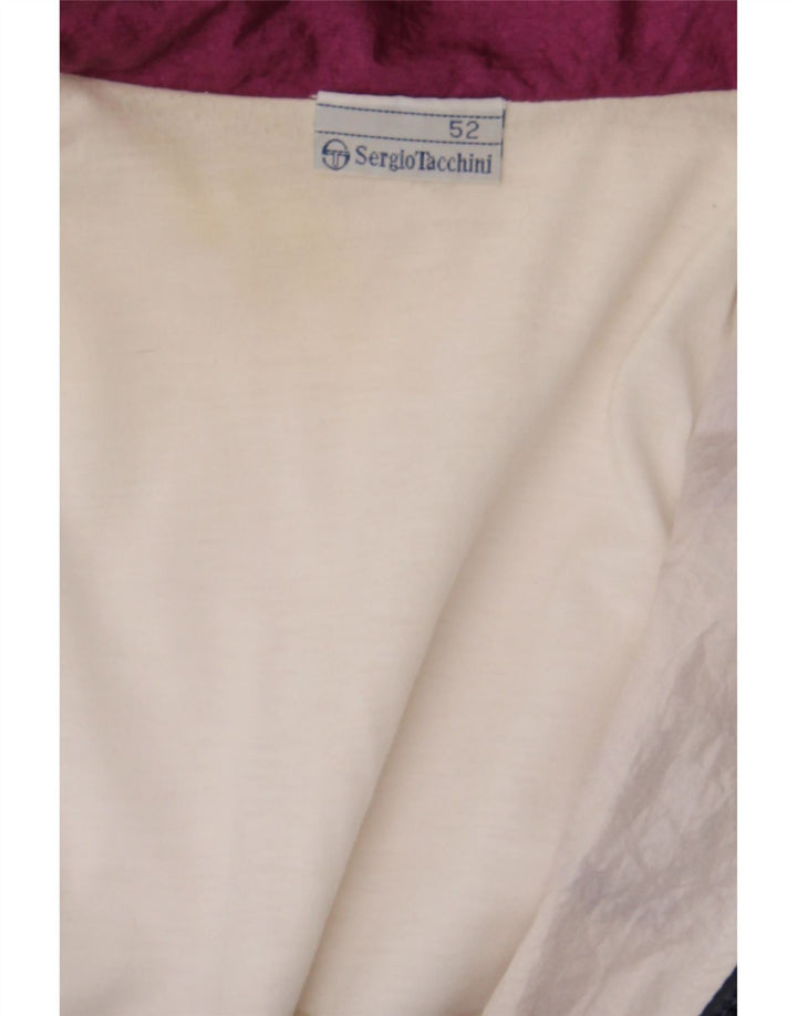 Sergio Tacchini Herren-Trainingsanzug-Oberteil, Jacke, Größe 52, groß, marineblau, geometrisch