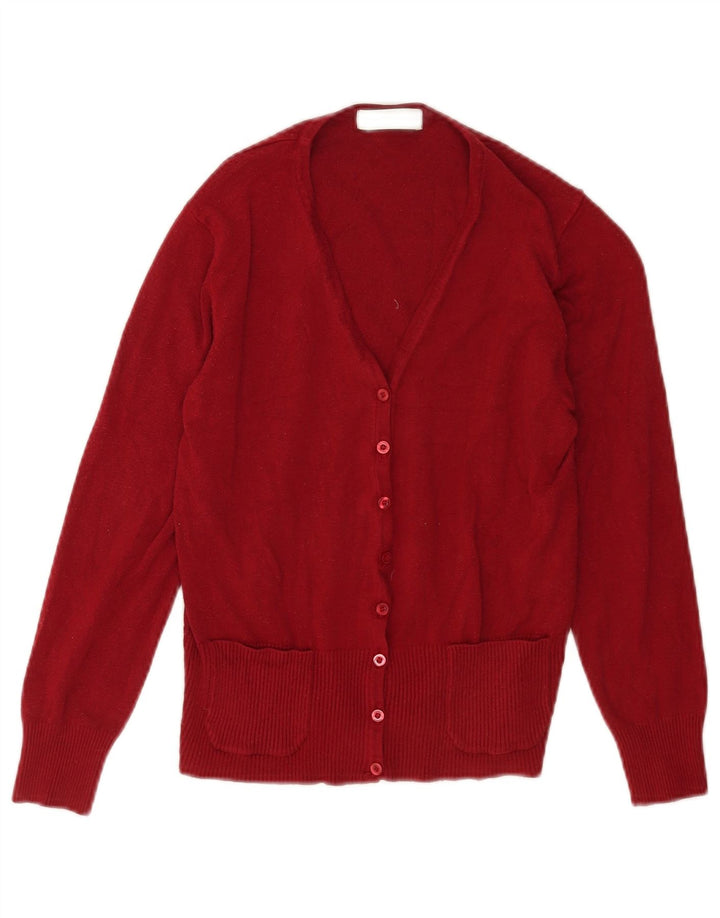 Marks & Spencer Damen-Cardigan-Pullover UK 14 Mittelbordeauxfarbene Viskose