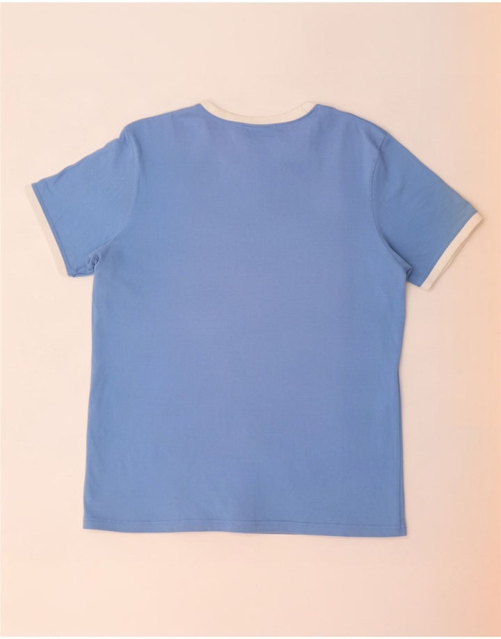 Ellesse Herren T-Shirt Top mittelblaue Baumwolle