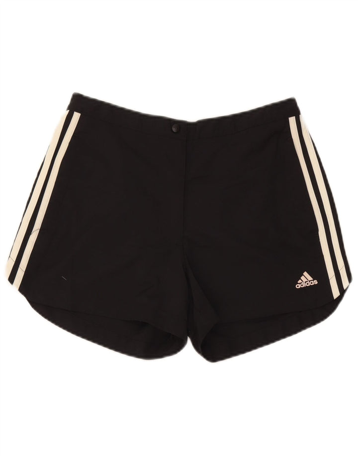 Adidas Damen Climalite Casual Shorts UK 12 Medium W28 Schwarz Polyester