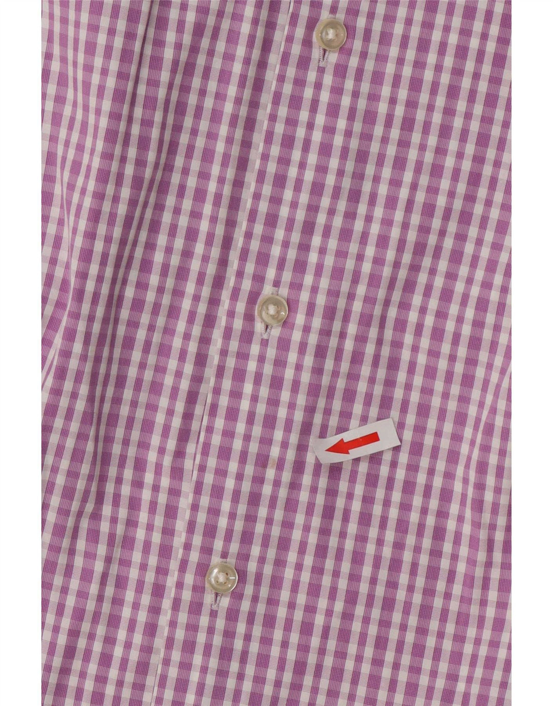 Hugo Boss Herren-Hemd mit normaler Passform, Größe 41 16, große rosa karierte Baumwolle