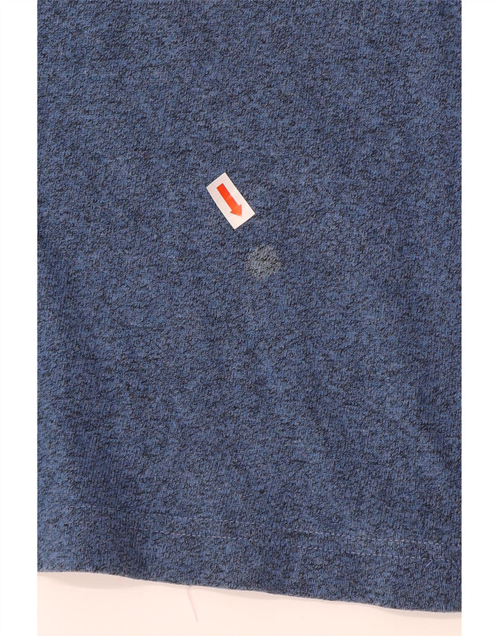 ASICS Herren T-Shirt-Oberteil aus mittelblau gefleckter Baumwolle