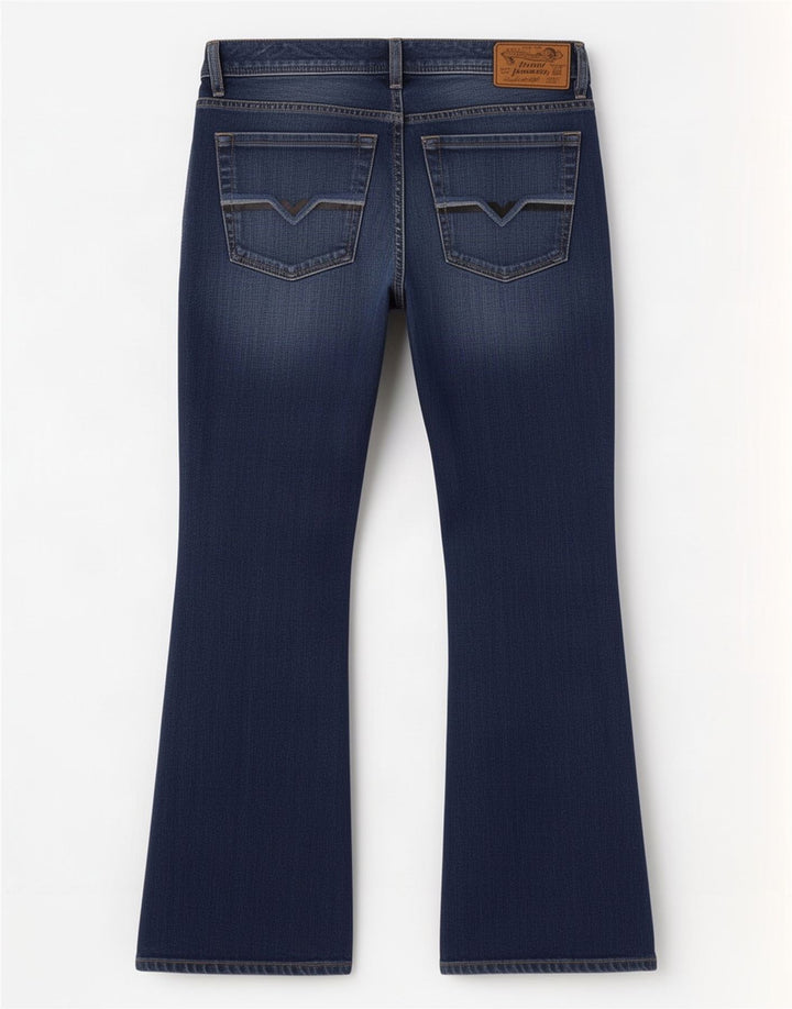 Diesel Herren Zatiny Bootcut Jeans W32 L30 Blaue Baumwolle