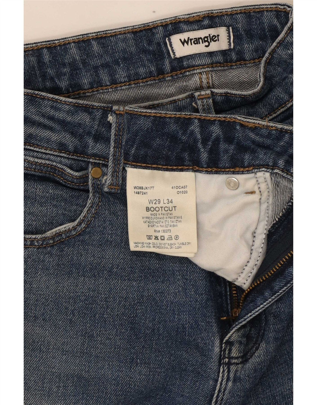Wrangler Damen Bootcut-Jeans W29 L34 Blaue Baumwolle