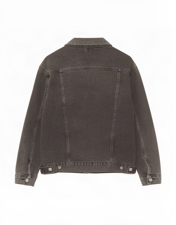 Topshop Damen Jeansjacke UK 8 Small Schwarz Baumwolle