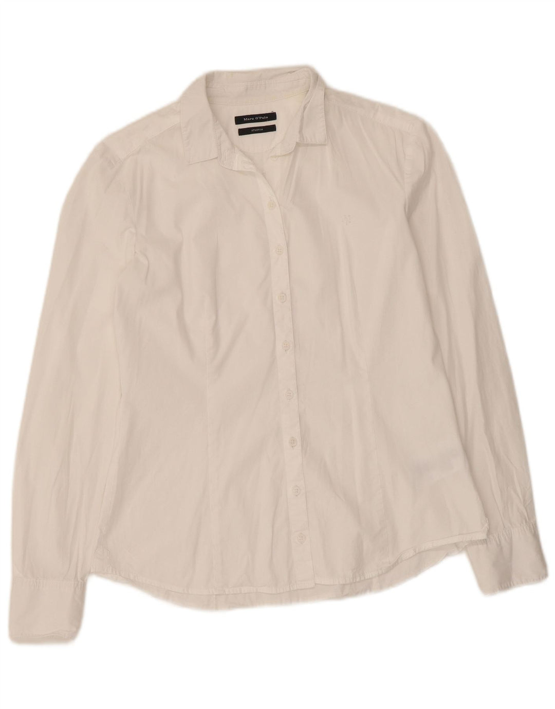 MARC O'POLO Damen Hemd EU 36 Small Weiße Baumwolle