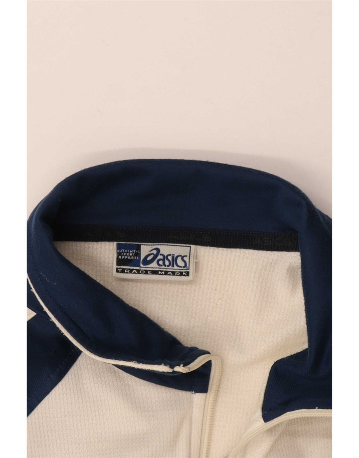 Asics Damen-Trainingsanzug-Oberteiljacke UK 18 XL Weißer Farbblock