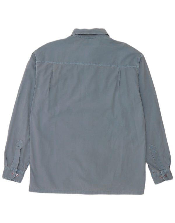 WRANGLER Herrenhemd, groß, aus blauer Baumwolle