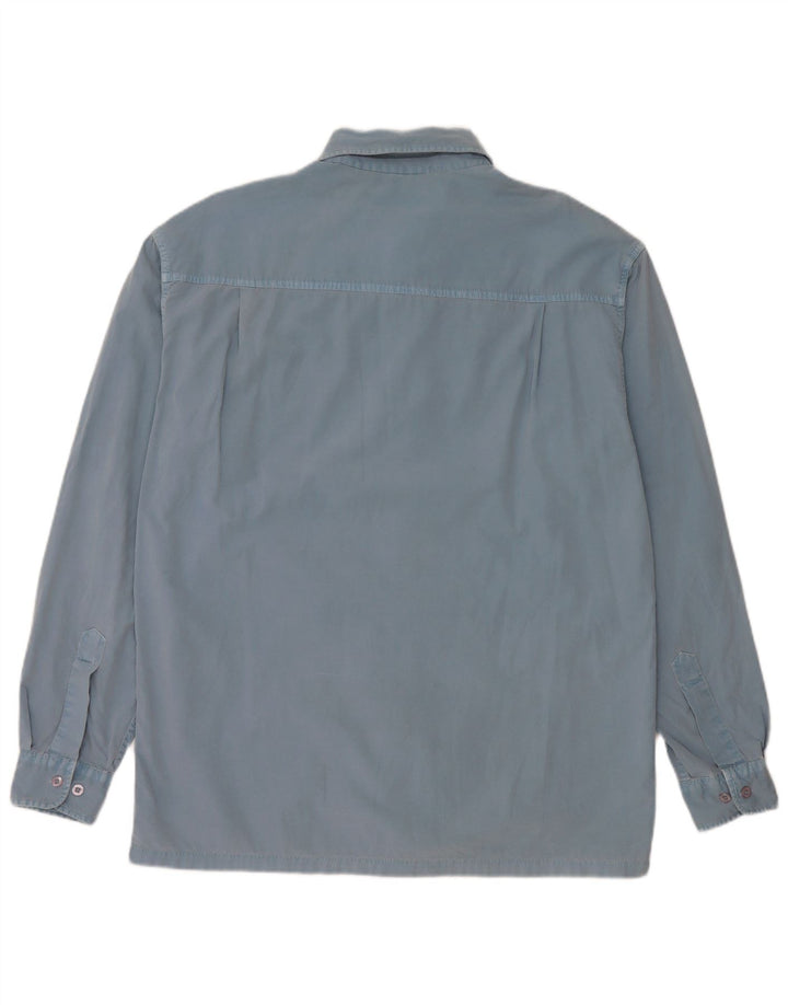 WRANGLER Herrenhemd, groß, aus blauer Baumwolle