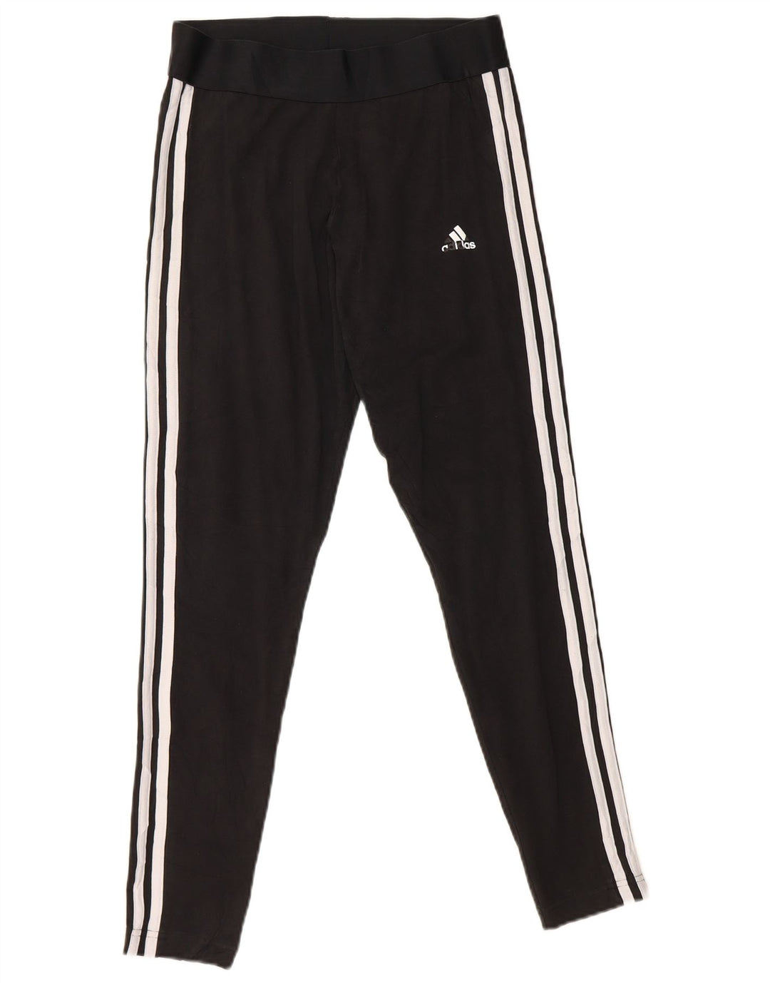 ADIDAS Damen Leggings UK 12/14 Mittelschwarze Baumwolle