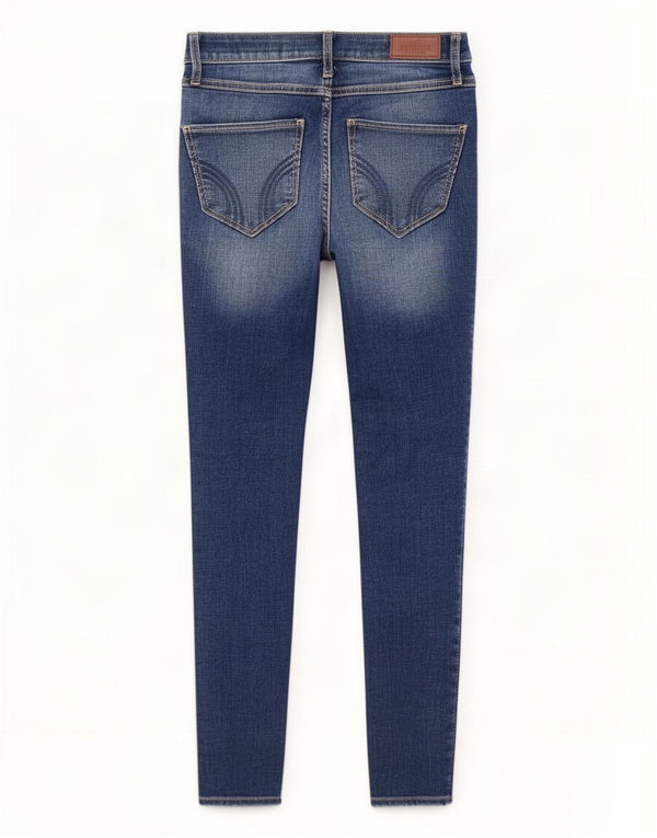 Hollister Damen High Rise Super Skinny Jeans US 00 2XS W23 L28 Blaue Baumwolle