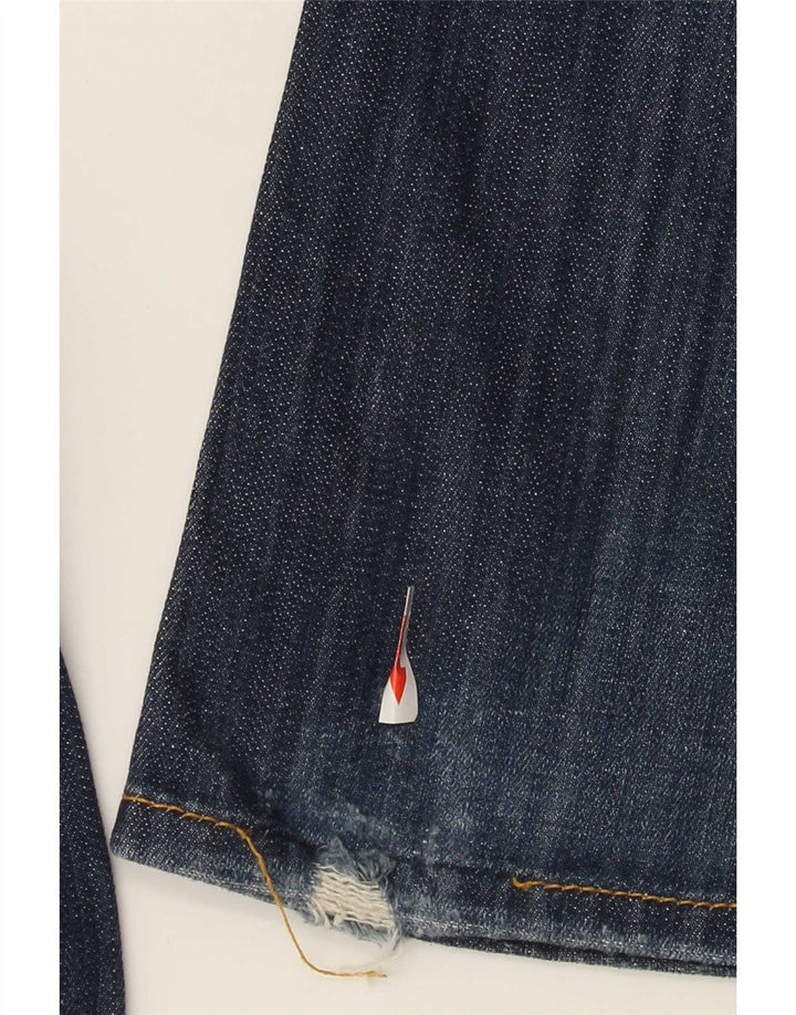 Liu Jo Womens Distressed Bootcut Jeans W27 L34 Blue Cotton