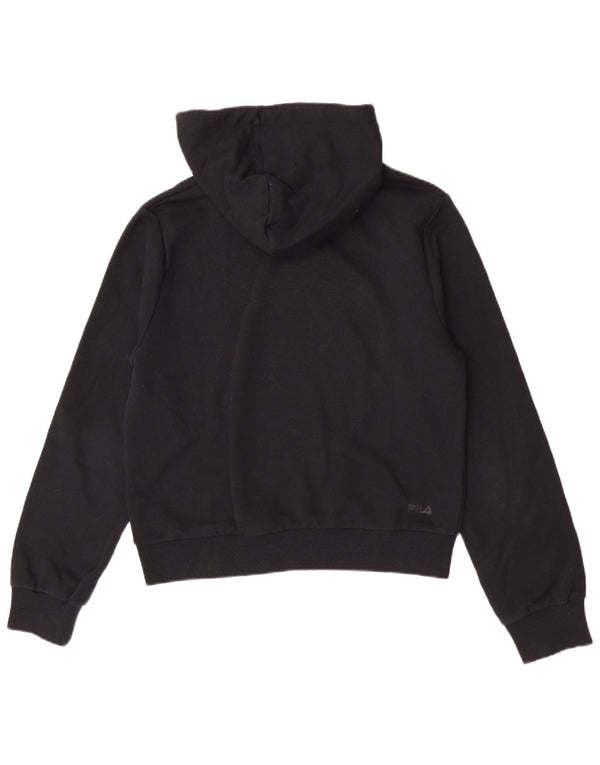 Fila Womens Graphic Regular Fit Kapuzenpullover UK 10 Small Schwarz Baumwolle