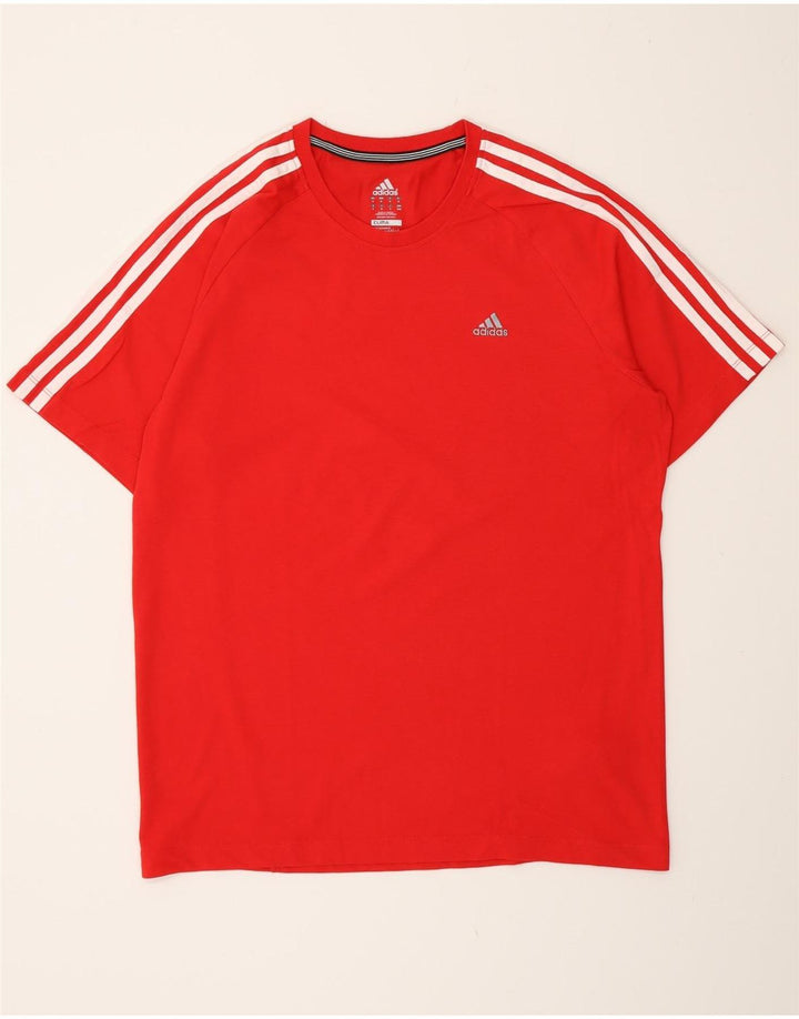 Adidas Herren Clima 365 T-Shirt Top aus mittelroter Baumwolle