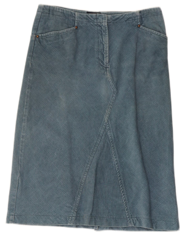 Stefanel Damen Cordrock IT 38 XS W28 Blau