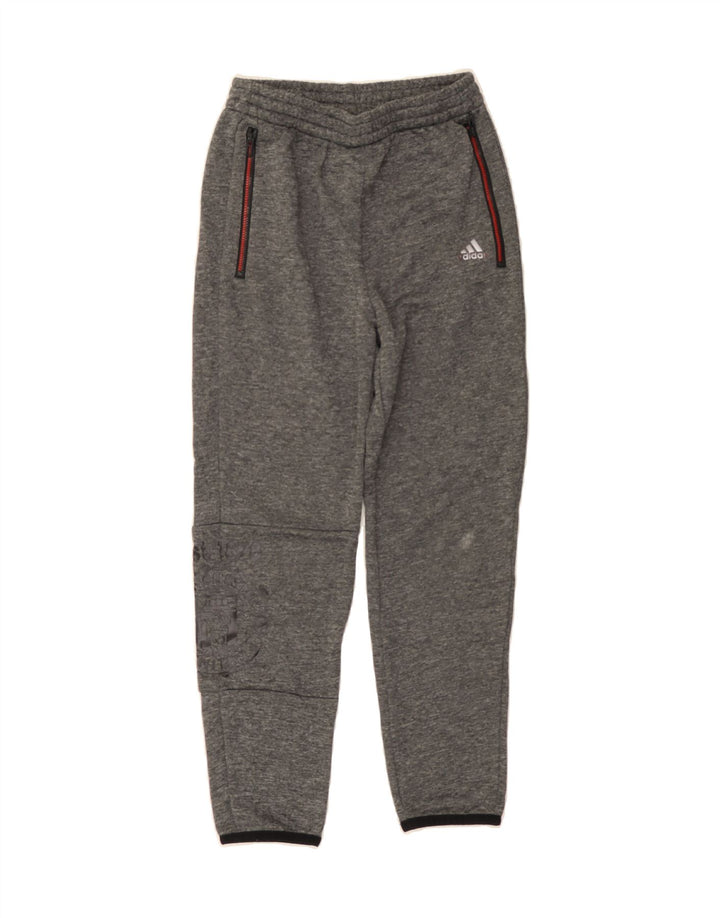 ADIDAS Boys Graphic Tracksuit Trousers 9-10 Years  Grey Polyester Vintage Adidas and Second-Hand Adidas from Messina Hembry 