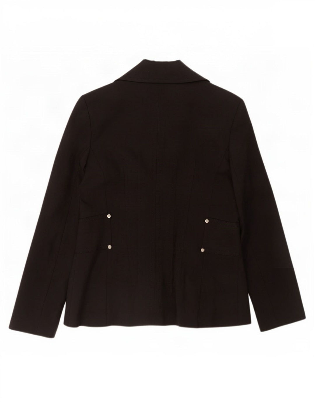 Zara Damen Blazer Jacke EU 42 Große schwarze Baumwolle
