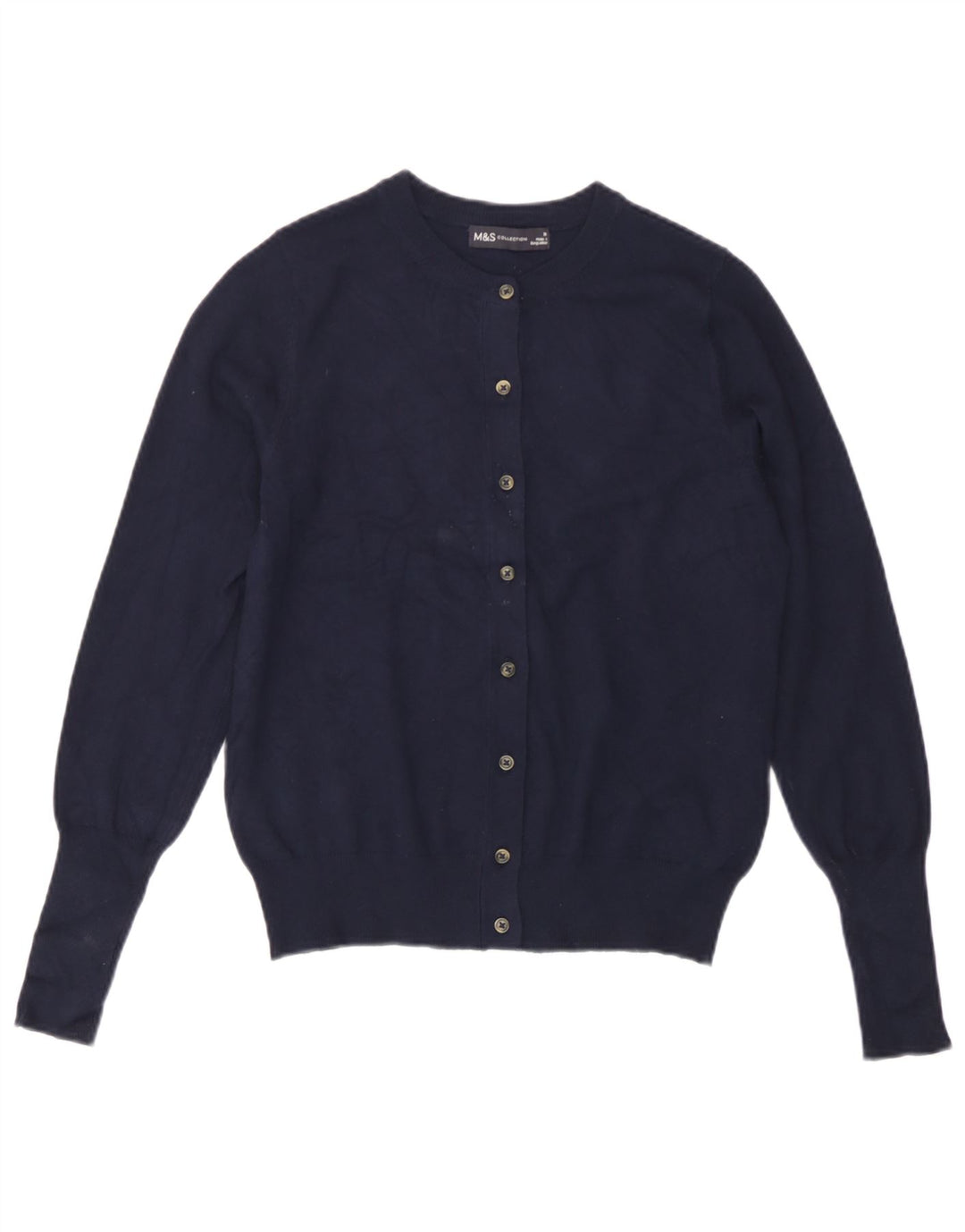 Marks & Spencer Damen-Cardigan-Pullover UK 10 Small Marineblaue Viskose