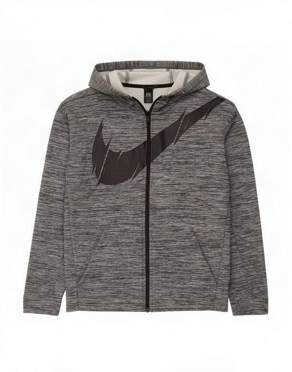 Nike Dri Fit Zip Hoodie-Pullover für Jungen, 12–13 Jahre, groß, grau gefleckt