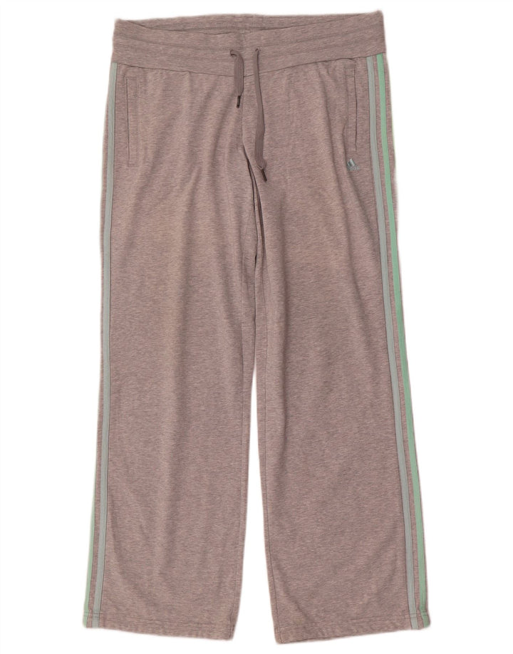 Adidas Damen Trainingshose UK 14 Mittelgraue Baumwolle