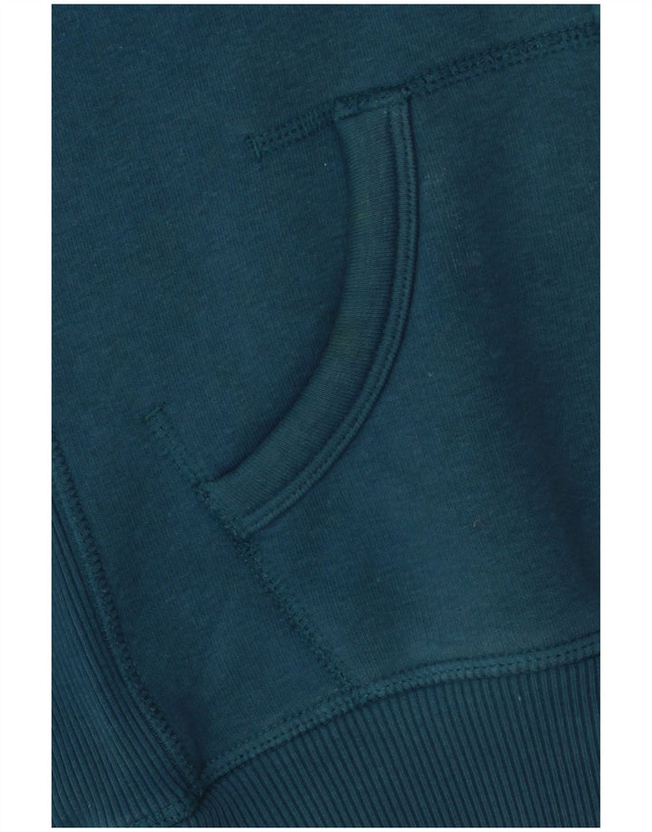 ANIMAL Damen-Kapuzenpullover mit grafischem Reißverschluss, UK 12, mittelblaue Baumwolle