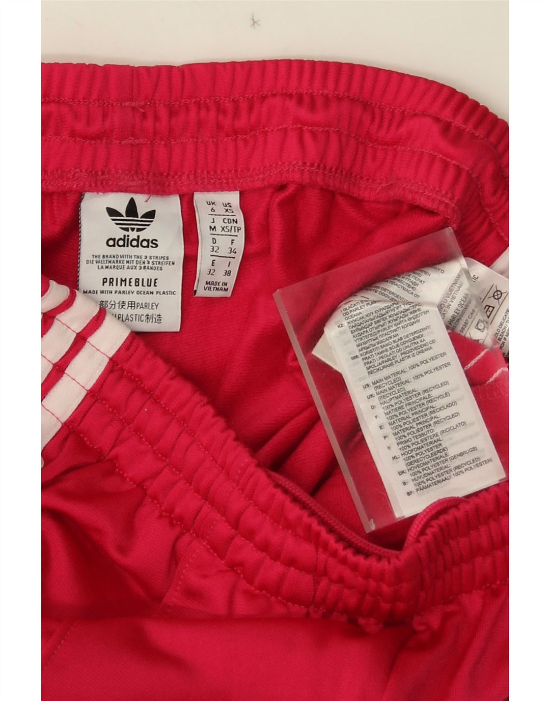 Adidas Damen Trainingshose UK 6 XS Rosa Polyester