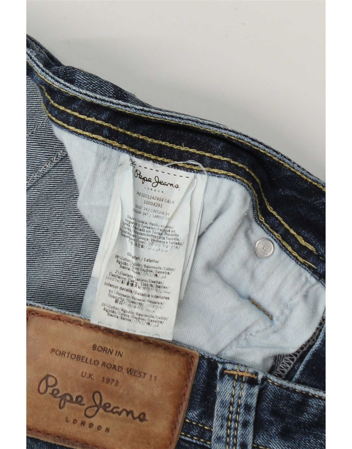PEPE Jeans Herren Slim Jeans W34 L34 Blaue Baumwolle