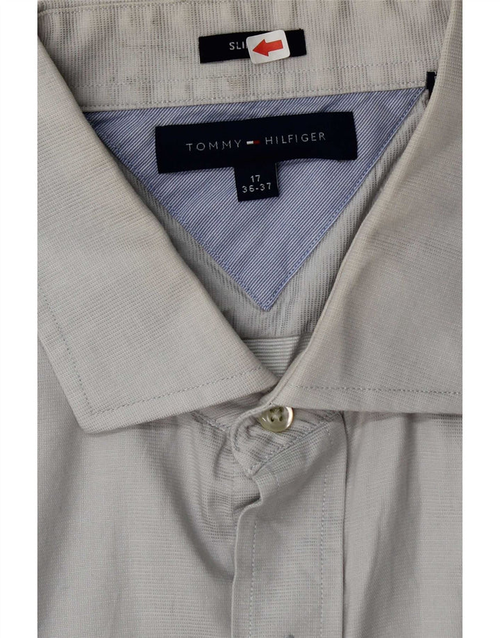 Tommy Hilfiger Herren Slim Fit Hemd Größe 17 XL Grau