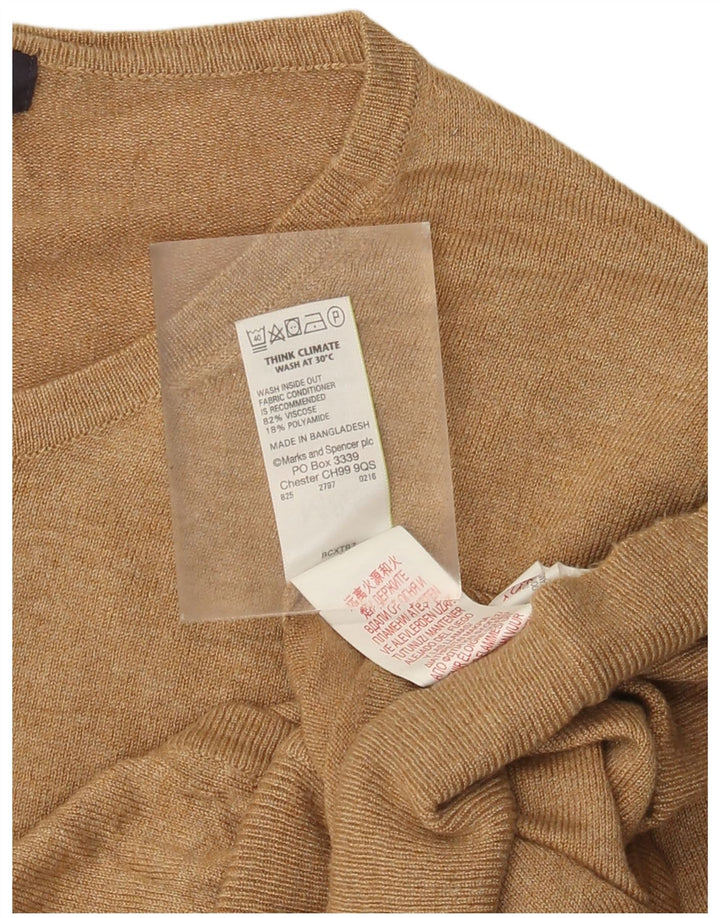 Marks & Spencer Damen-Cardigan-Pullover UK 14 Large Beige Viskose