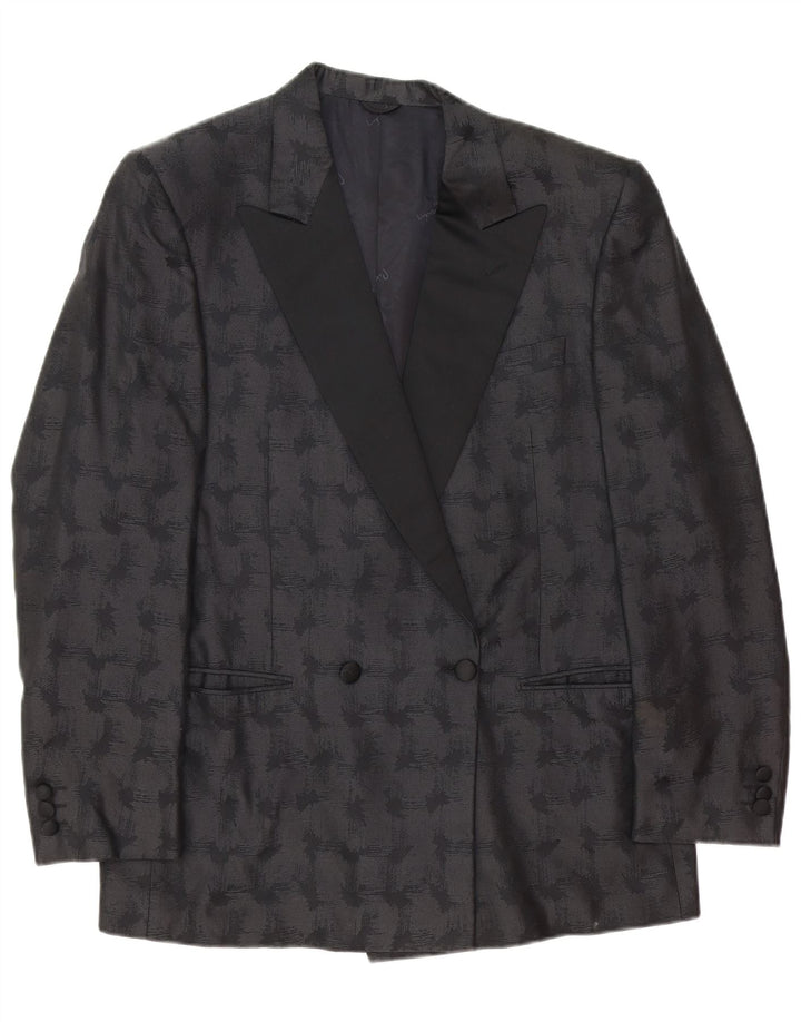 Pierre Cardin Herren-Blazer-Jacke IT 50, groß, schwarz, geometrisch, klassisch