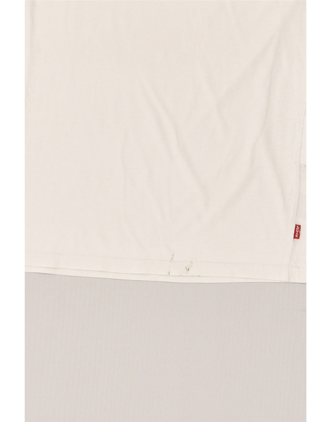 LEVI'S Womens Graphic T-Shirt Top UK 2 2XS Off White | Vintage Levi's | Thrift | Second-Hand Levi's | Used Clothing | Messina Hembry 